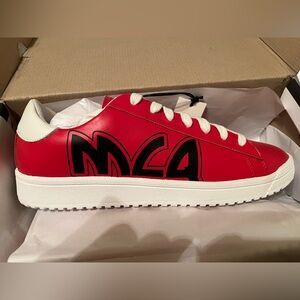 Alexander McQueen Red and Black Low-Top Sneakers